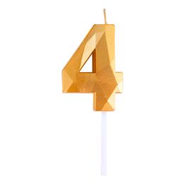 Bildspel - Tårtljus Siffra Diamond Guld