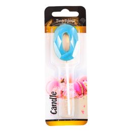 Bildspel - Tårtljus Siffra Diamond Ljusblå