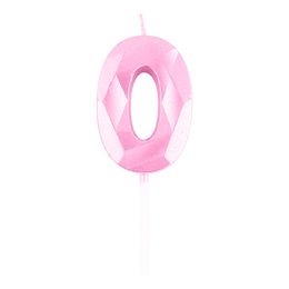 Bildspel - Tårtljus Siffra Diamond Ljusrosa