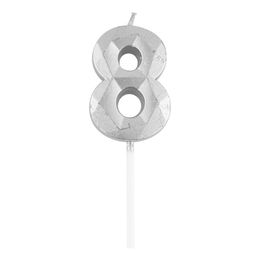 Lysbildefremvisning - Kakelys Tall Diamond Sølv