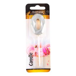 Lysbildefremvisning - Kakelys Tall Diamond Sølv