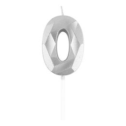 Lysbildefremvisning - Kakelys Tall Diamond Sølv