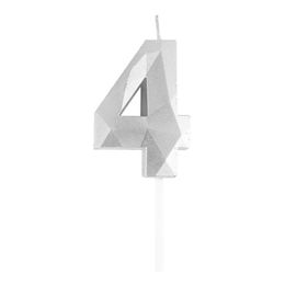 Lysbildefremvisning - Kakelys Tall Diamond Sølv