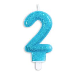 Lysbildefremvisning - Kakelys Tall Glitter Blå