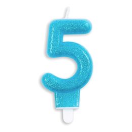 Lysbildefremvisning - Kakelys Tall Glitter Blå