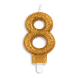 Lysbildefremvisning - Kakelys Tall Glitter Gull