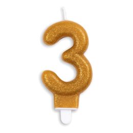 Lysbildefremvisning - Kakelys Tall Glitter Gull