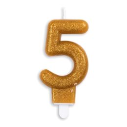 Lysbildefremvisning - Kakelys Tall Glitter Gull