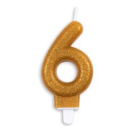 Lysbildefremvisning - Kakelys Tall Glitter Gull