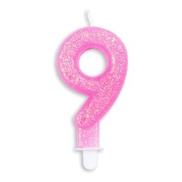 Lysbildefremvisning - Kakelys Tall Glitter Rosa