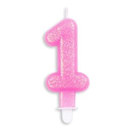 Lysbildefremvisning - Kakelys Tall Glitter Rosa