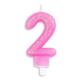 Lysbildefremvisning - Kakelys Tall Glitter Rosa