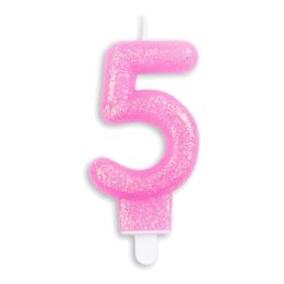 Lysbildefremvisning - Kakelys Tall Glitter Rosa