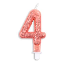 Diaesitys - Kakkukynttilät Numero Kimalle Ruusukulta