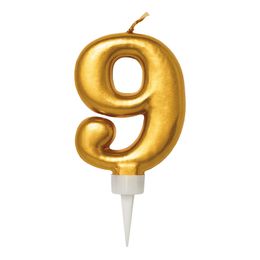 Bildspel - Tårtljus Siffra Guld