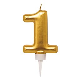 Bildspel - Tårtljus Siffra Guld