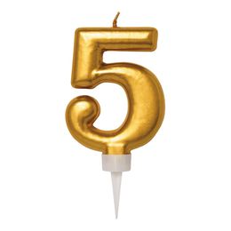 Bildspel - Tårtljus Siffra Guld