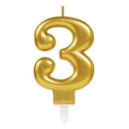 Lysbildefremvisning - Kakelys Tall Gull Metallic