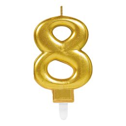 Lysbildefremvisning - Kakelys Tall Gull Metallic