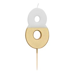 Lysbildefremvisning - Kakelys Tall Gull/Hvit