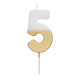 Lysbildefremvisning - Kakelys Tall Gull/Hvit