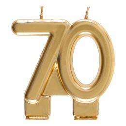 Bildspel - Tårtljus Siffra Matt Guld