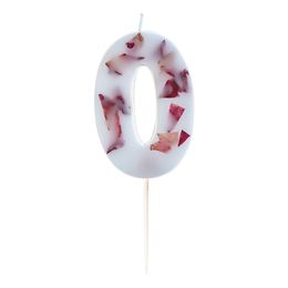 Bildspel - Tårtljus Siffra med Blomblad