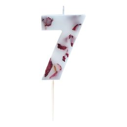 Bildspel - Tårtljus Siffra med Blomblad