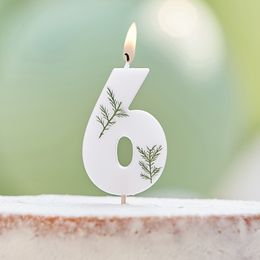 Lysbildefremvisning - Kakelys Siffer med Granbarer