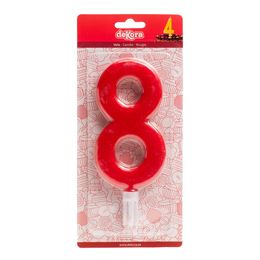 Bildspel - Tårtljus Siffra Röd