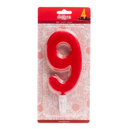 Bildspel - Tårtljus Siffra Röd