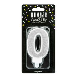 Bildspel - Tårtljus Siffra Silver Glitter