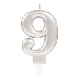 Lysbildefremvisning - Kakelys Tall Sølv Metallic