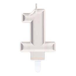 Lysbildefremvisning - Kakelys Tall Sølv Metallic