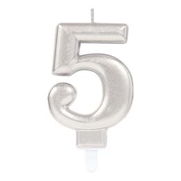 Lysbildefremvisning - Kakelys Tall Sølv Metallic