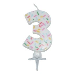 Bildspel - Tårtljus Siffra Strössel