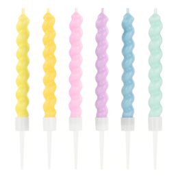 Tårtljus Skruvade Färgmix