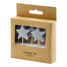 Lysbildefremvisning - Kakelys Stjerner Sølv