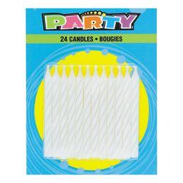 Tårtljus Vita Randiga