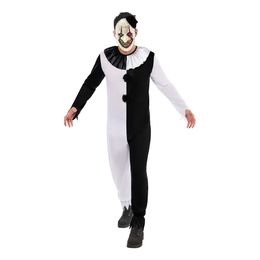 Terror Clown Svart/Vit Maskeraddräkt