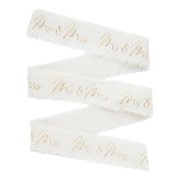 Tekstilbånd Mr & Mrs Guld