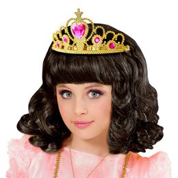 Tiara Guld med Rosa Stenar