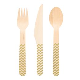 Træbestik Champagne Mønster