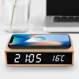 Bildspel - Trådlös Laddningsklocka Bambu