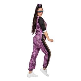 Lysbildefremvisning - Træningsdragt Dame Leopard Lilla