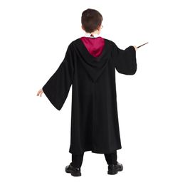 Bildspel - Trollkarl Svart/Röd Barn Maskeraddräkt