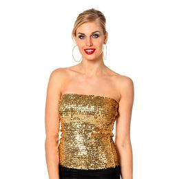 Tubtopp / Kjol Paljett Guld