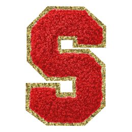 Lysbildefremvisning - Stofmærke Bogstav Rød