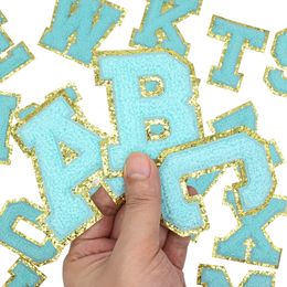 Lysbildefremvisning - Stofmærke Bogstaver Turkis