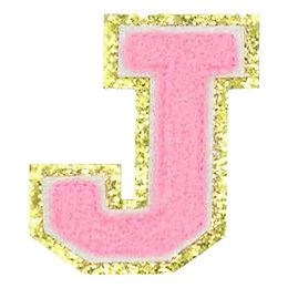 Lysbildefremvisning - Stoffmerke Bokstaver Rosa